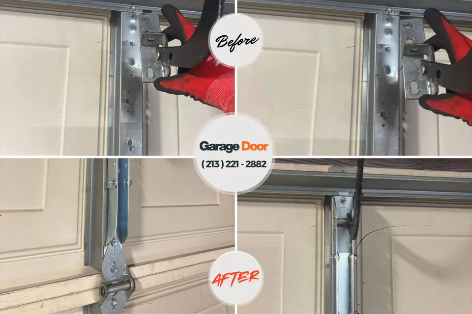 Before and after: garage door repair Mechanicstown, NY
